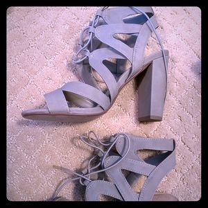 Grey heels, tight up.